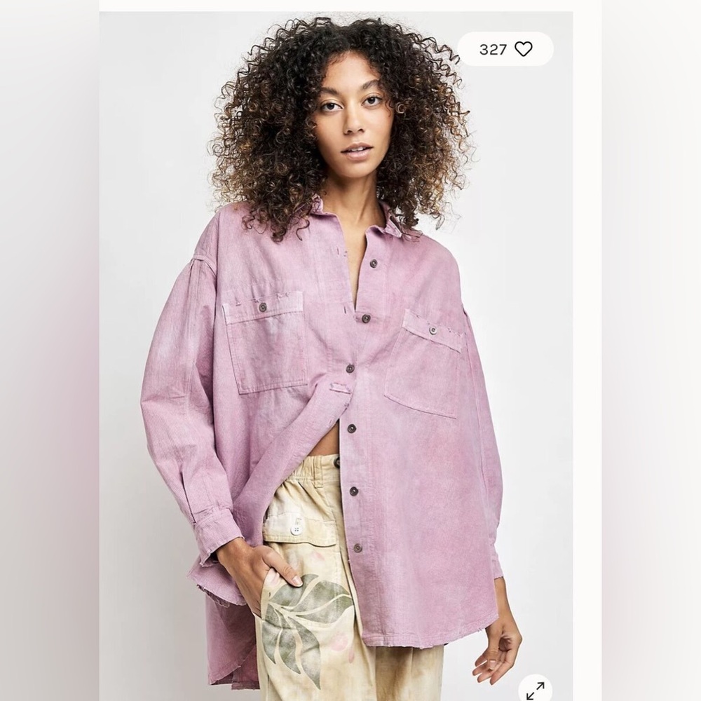 NWT Free People Cardiff Buttondown oversized shirt